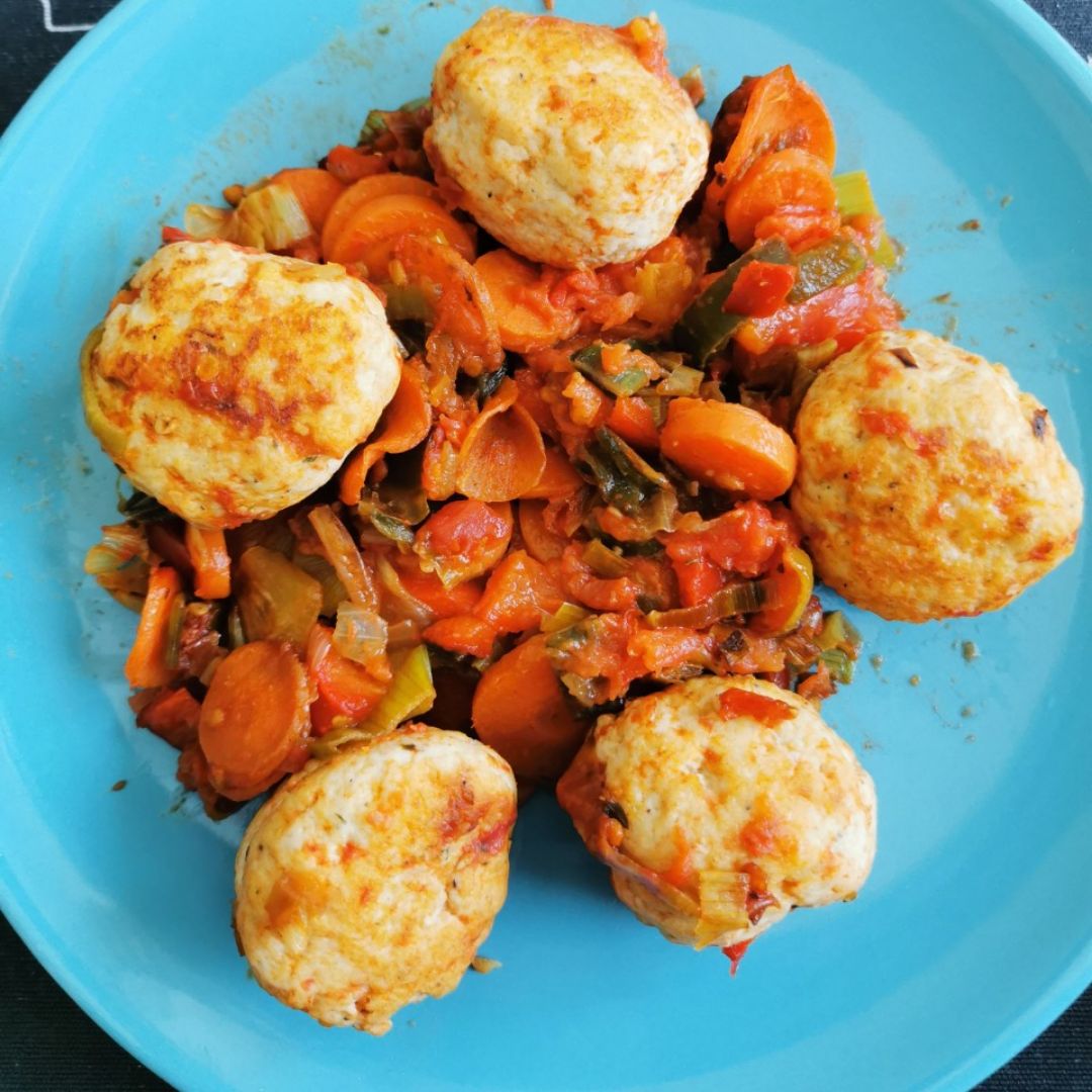 Albondigas de pollo con verduras Paso 4