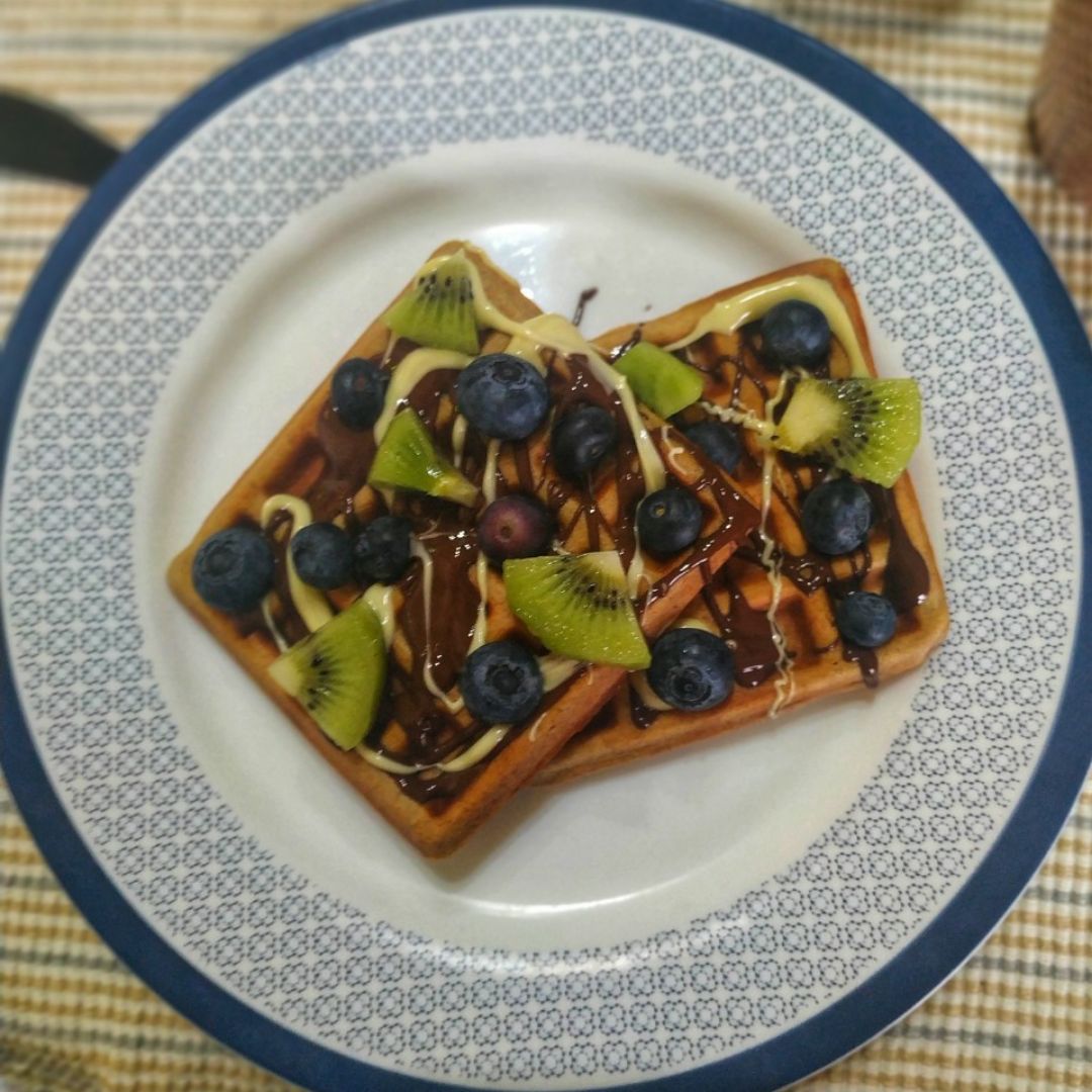 Gofres de plátano Gofres de plátano