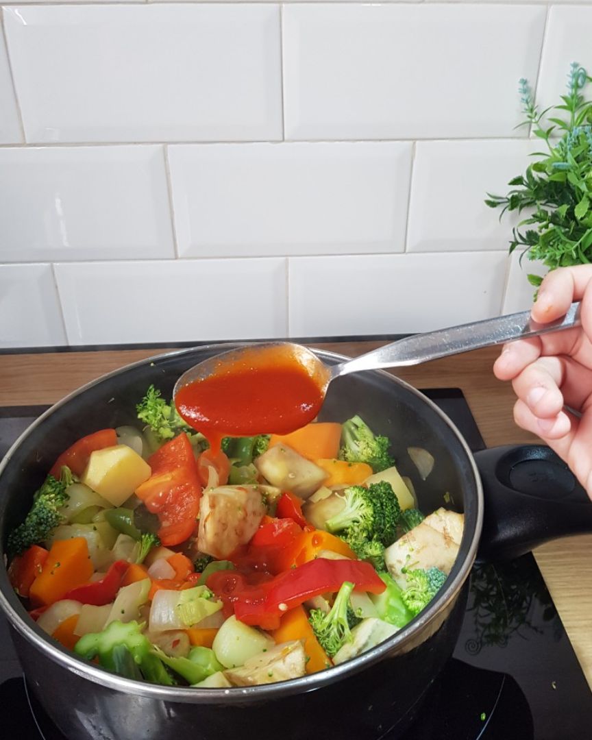 Puré multiverdura de mi suegro🍆🥔🥕🥒🥦 Paso 3 Puré multiverdura de mi suegro🍆🥔🥕🥒🥦 Paso 3