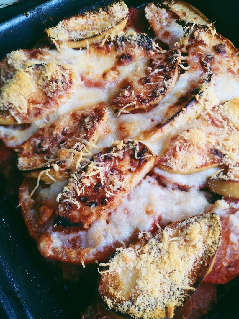 Lasaña vegetariana de berenjena Lasaña vegetariana de berenjena