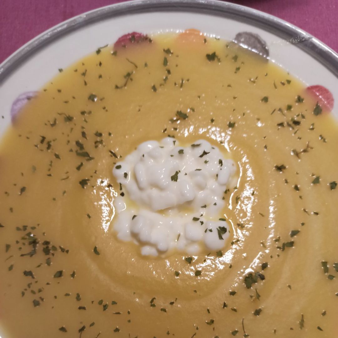 Crema de calabaza y calabacín. Crema de calabaza y calabacín.