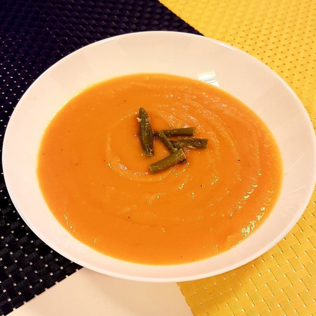 Crema de calabaza y zanahoria