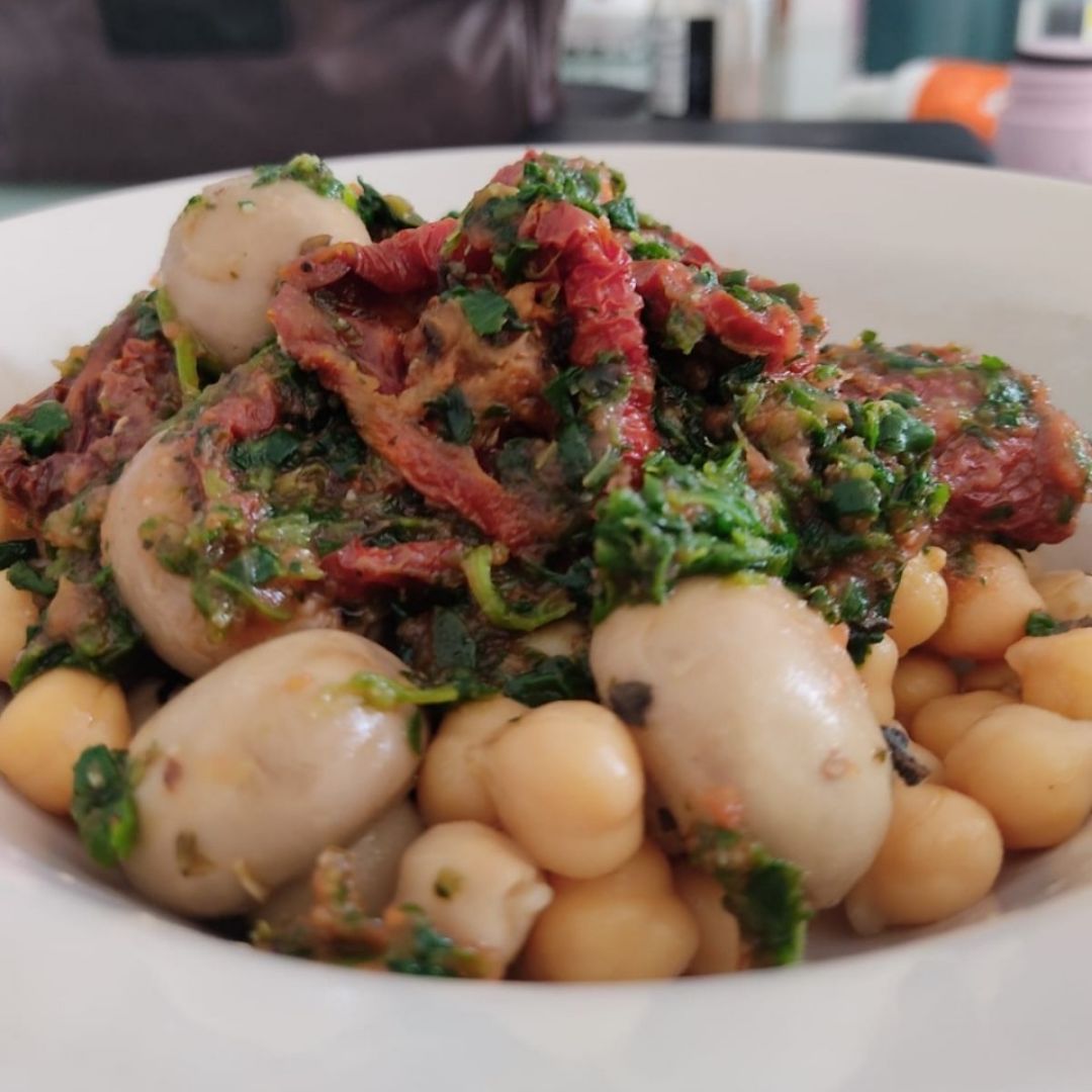 Garbanzos con tomate seco Garbanzos con tomate seco