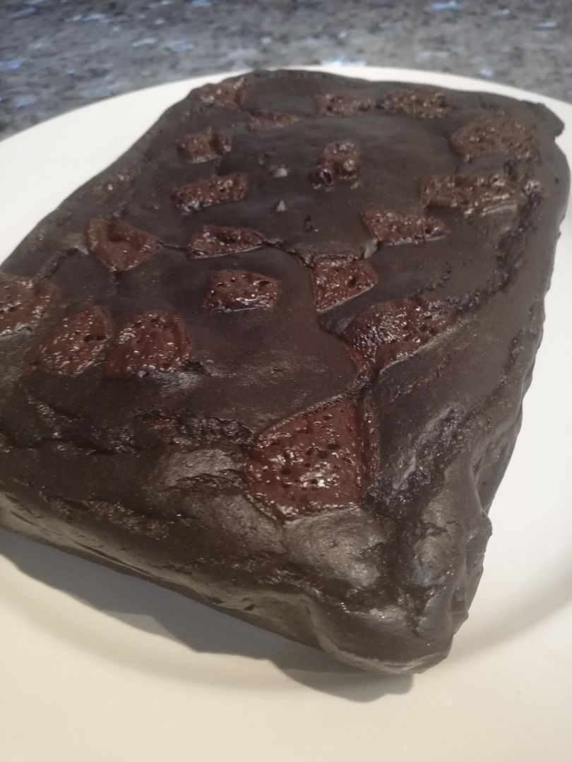 BROWNIE de PLÁTANO 🍌 (sin harina) con CREMA DE AVELLANA y CHOCO Paso 5 BROWNIE de PLÁTANO 🍌 (sin harina) con CREMA DE AVELLANA y CHOCO Paso 5