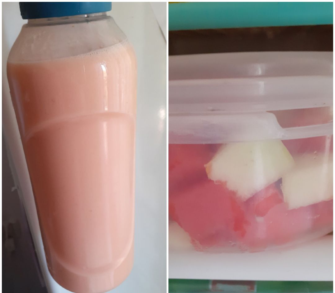 Batido de frutas y helado Batido de frutas y helado