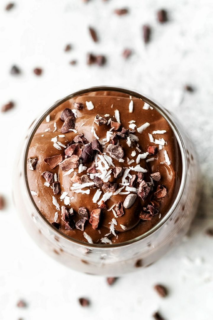 Smoothie cremoso de chocolate helado | 100% vegano 