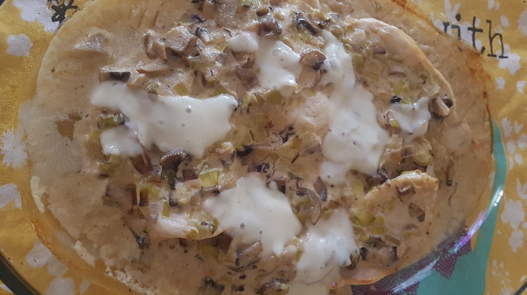 Pollo cremoso con setas al horno Pollo cremoso con setas al horno