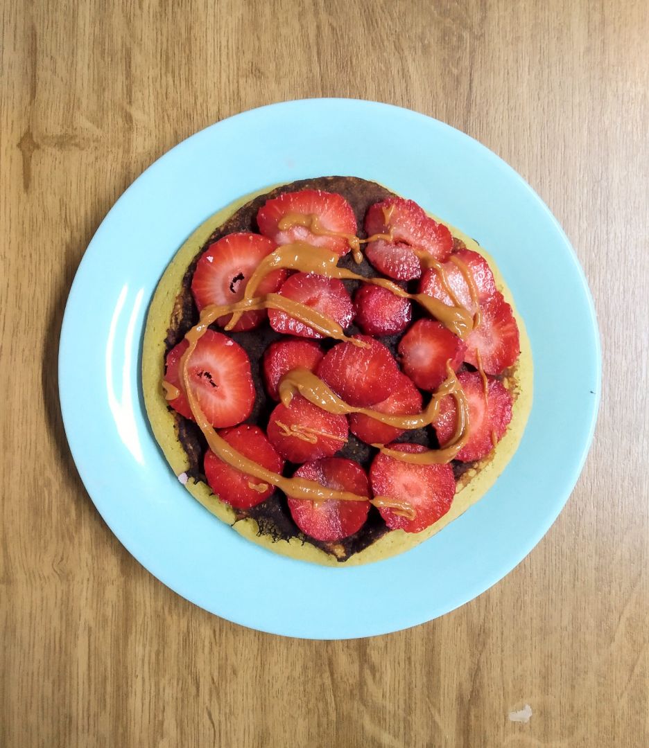 Tortita sin gluten, sin lactosa y baja en FODMAPs