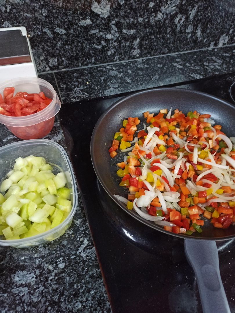 Gratinado de Alubias rojas con verduras Paso 1 Gratinado de Alubias rojas con verduras Paso 1