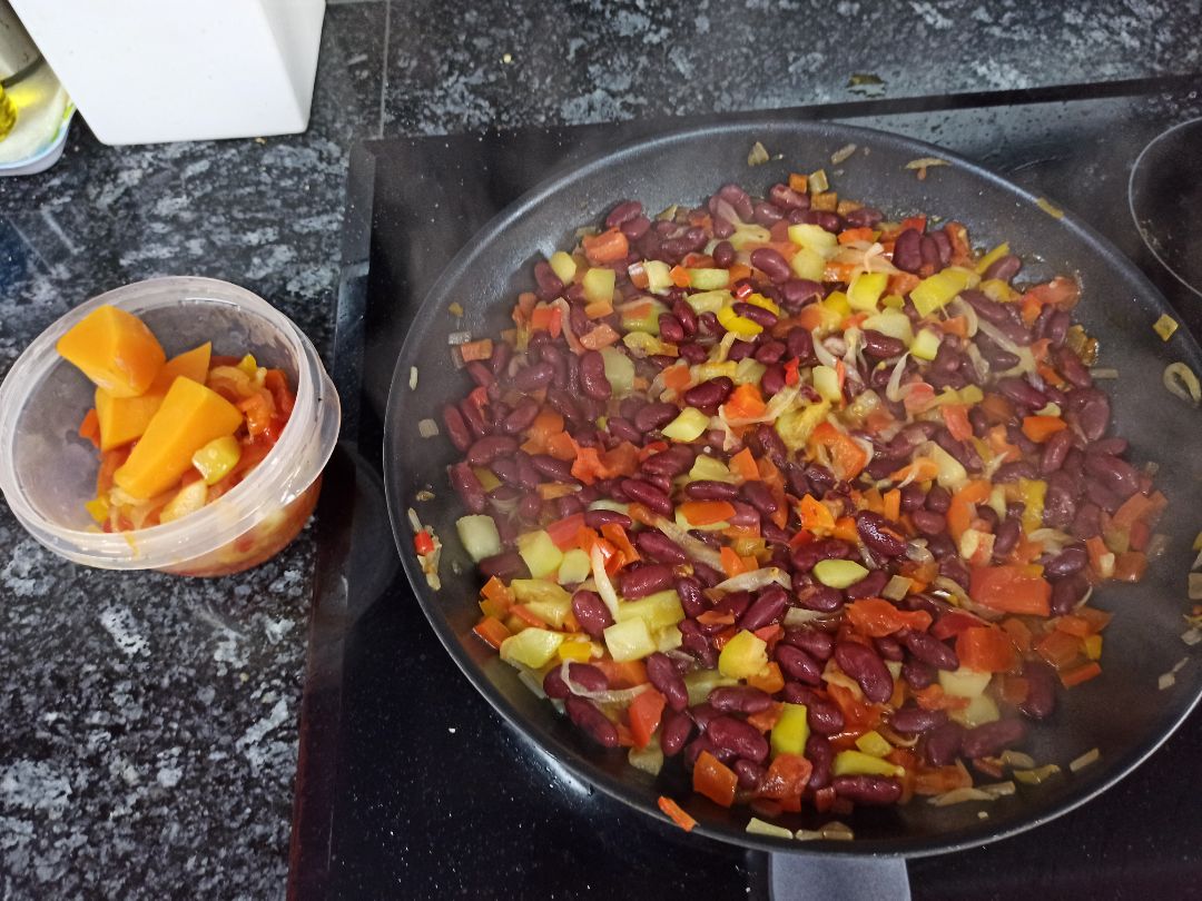 Gratinado de Alubias rojas con verduras Paso 3 Gratinado de Alubias rojas con verduras Paso 3