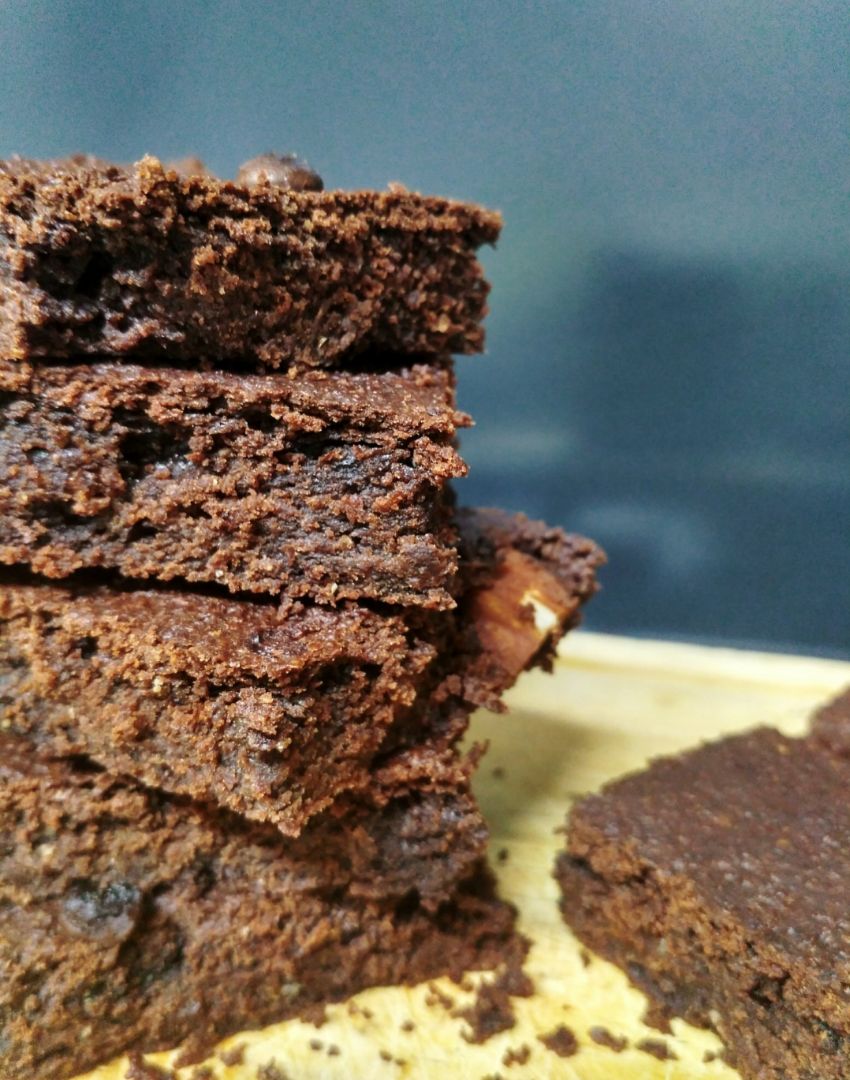 Brownie express sin horno Brownie express sin horno