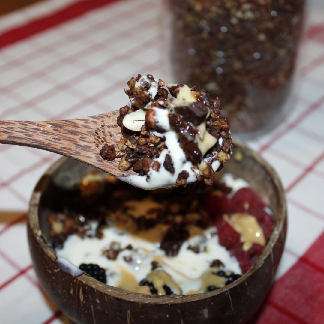 Granola con doble chocolate 🍫 Paso 4 Granola con doble chocolate 🍫 Paso 4