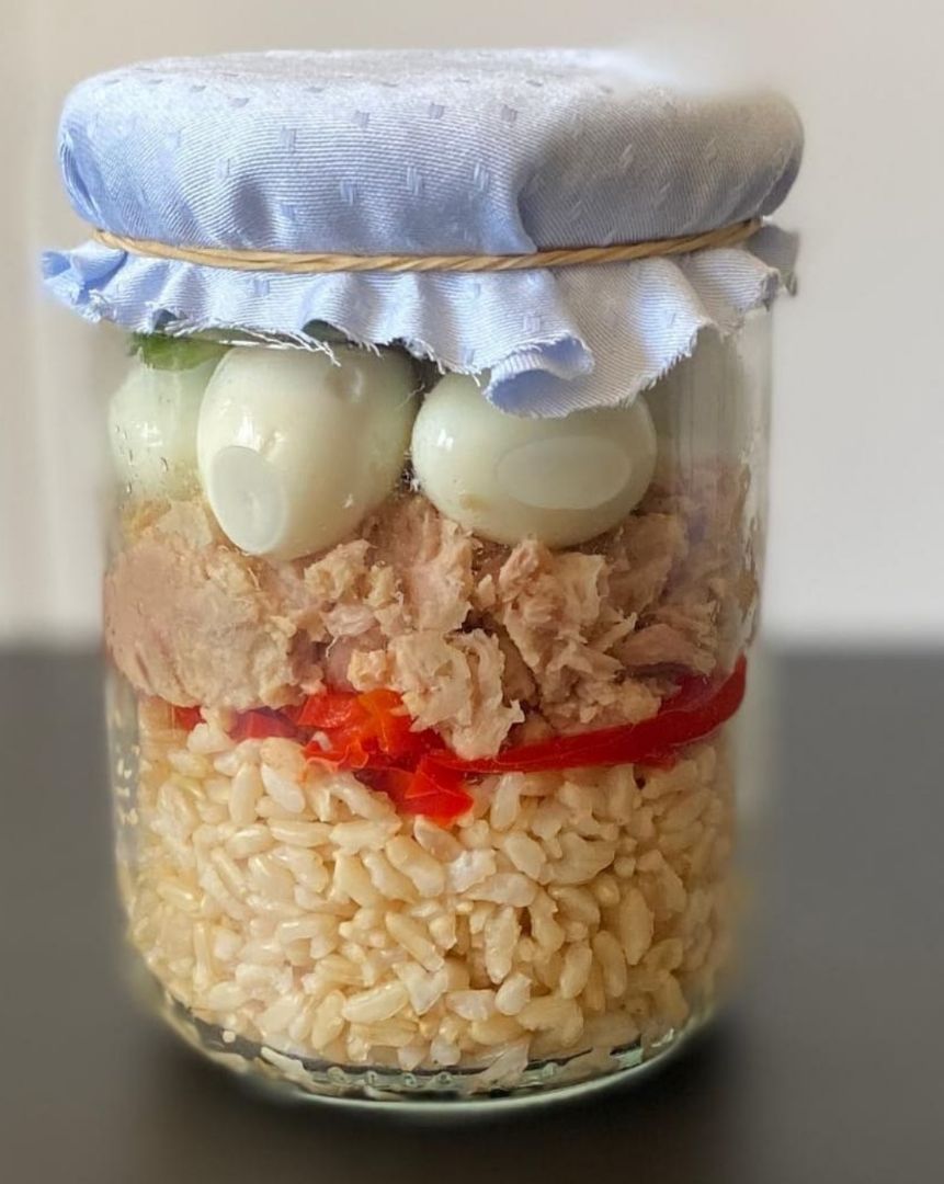Ensalada de arroz en bote Ensalada de arroz en bote