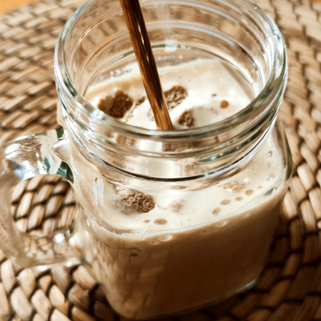 Falso "café con leche" con cereales espelta Falso "café con leche" con cereales espelta