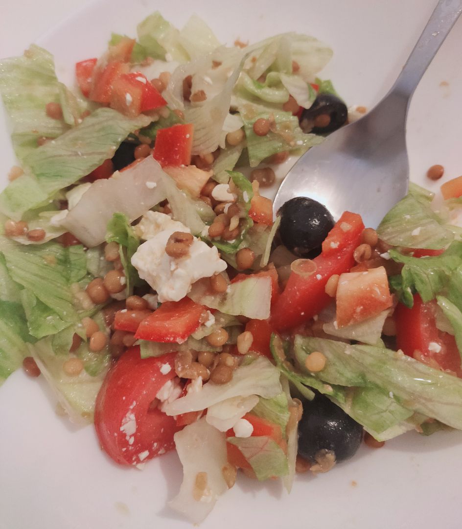 Ensalada de lentejas básica Ensalada de lentejas básica