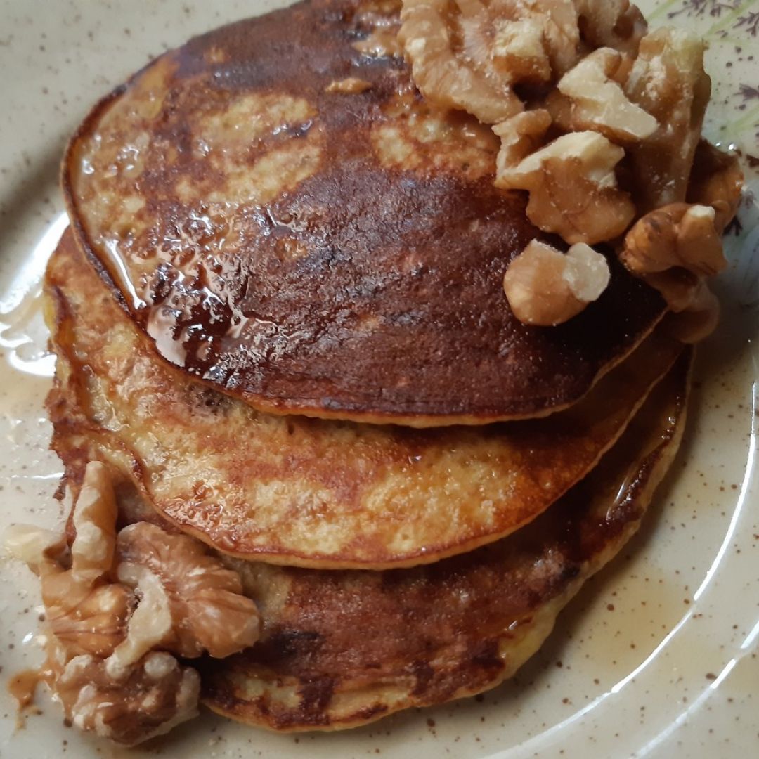 Tortitas De Plátano Súper Esponjosas 🥞🍌 Tortitas De Plátano Súper Esponjosas 🥞🍌