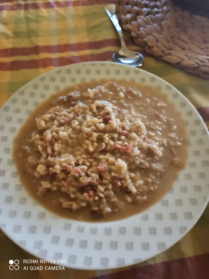 Risotto de setas y jamón Risotto de setas y jamón