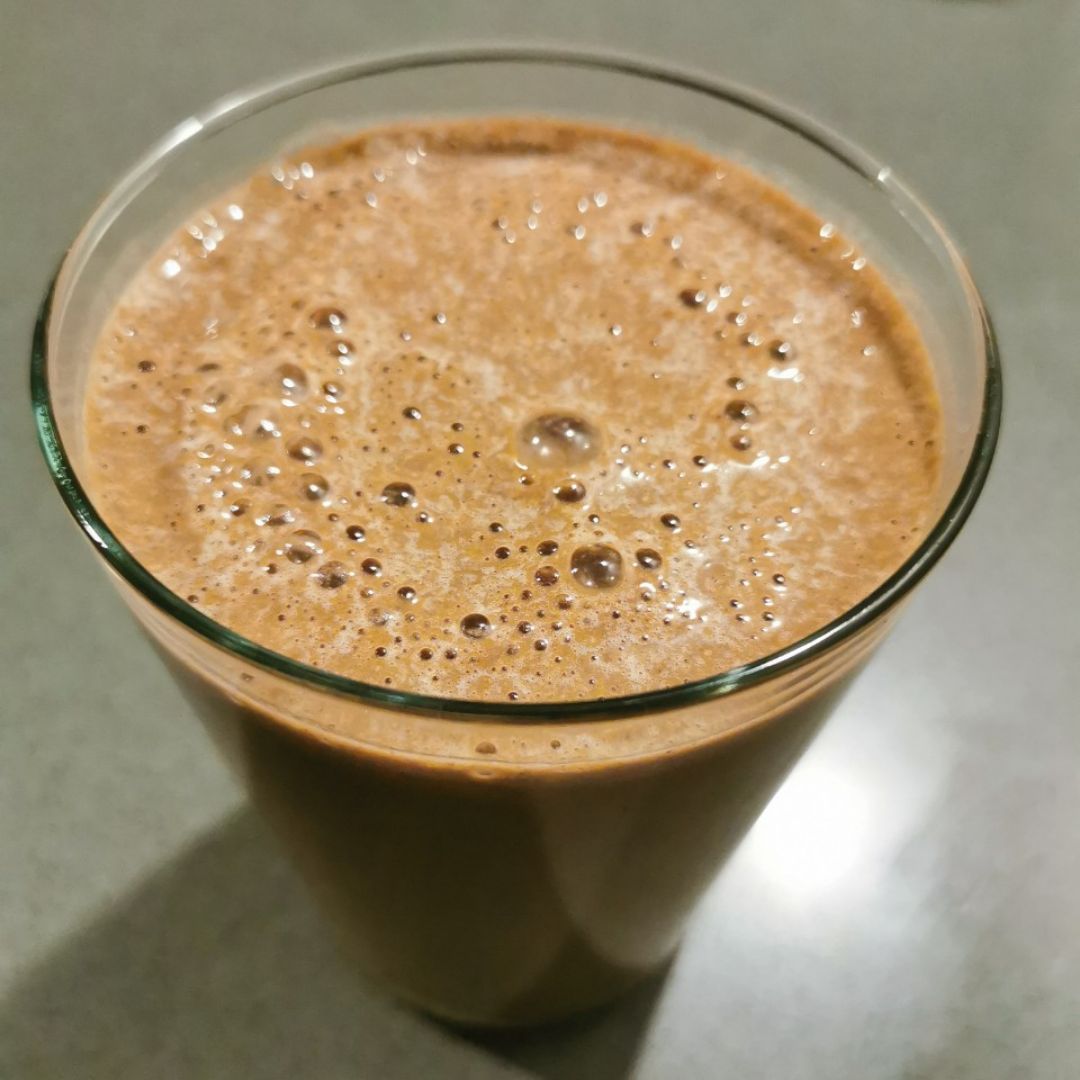 Batido de plátano y cacao Batido de plátano y cacao