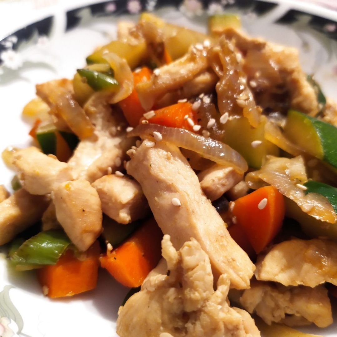 Wok de pollo Wok de pollo