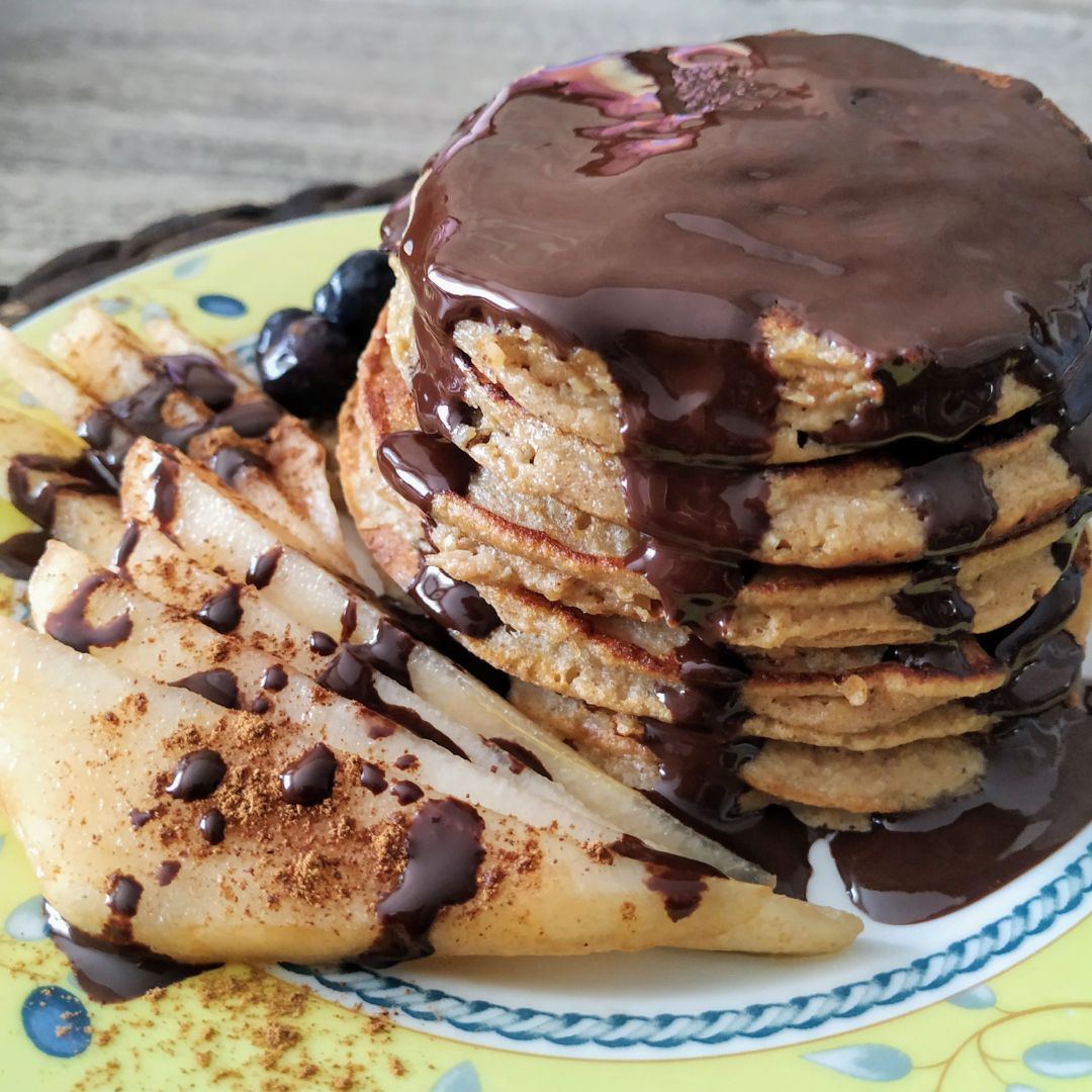 Tortitas de avena y pera