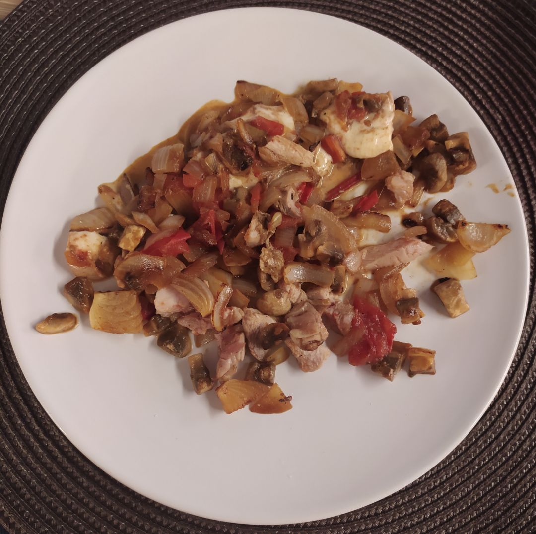 Pupurrí de verduras a la mozzarella Pupurrí de verduras a la mozzarella