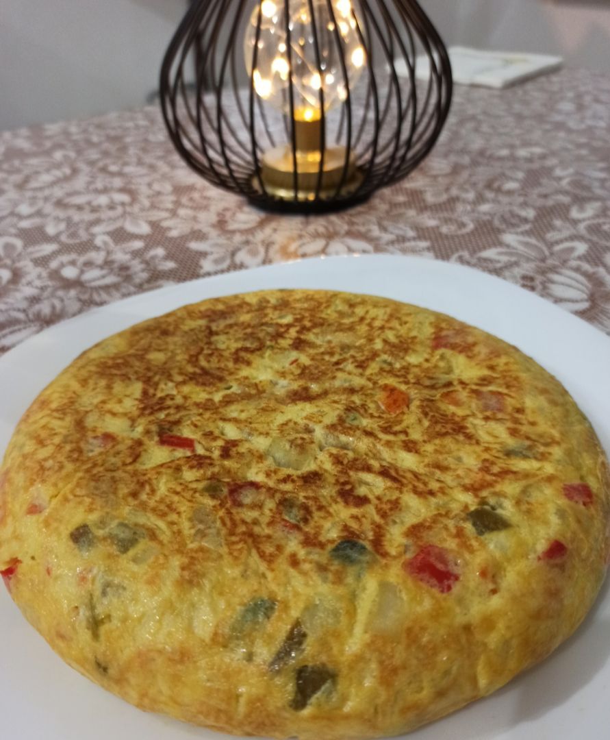 Tortilla de verduras al vapor Tortilla de verduras al vapor