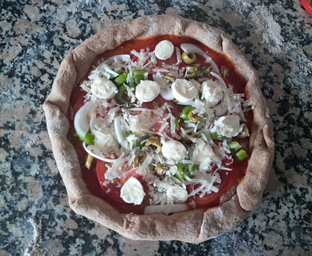 Pizza con masa integral casera Paso 6 Pizza con masa integral casera Paso 6