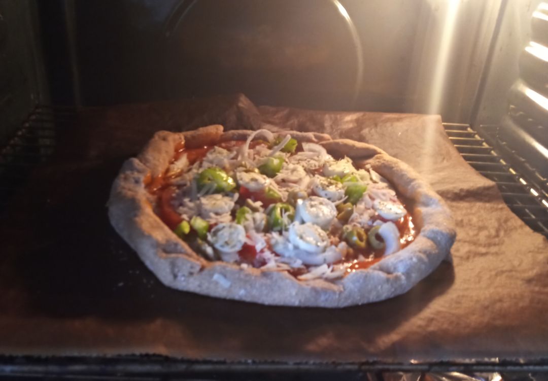Pizza con masa integral casera Paso 7 Pizza con masa integral casera Paso 7
