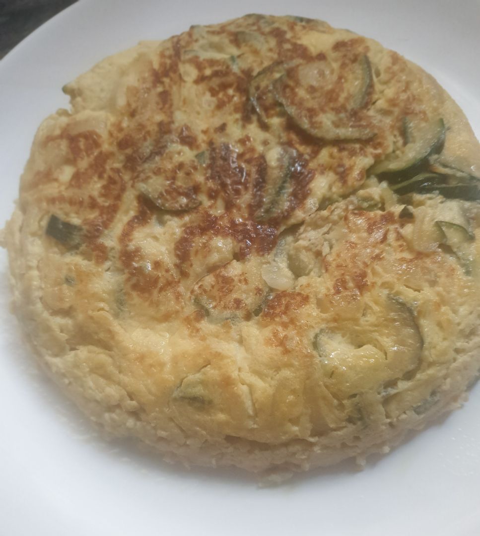 Tortilla de calabacin con cebolla Tortilla de calabacin con cebolla