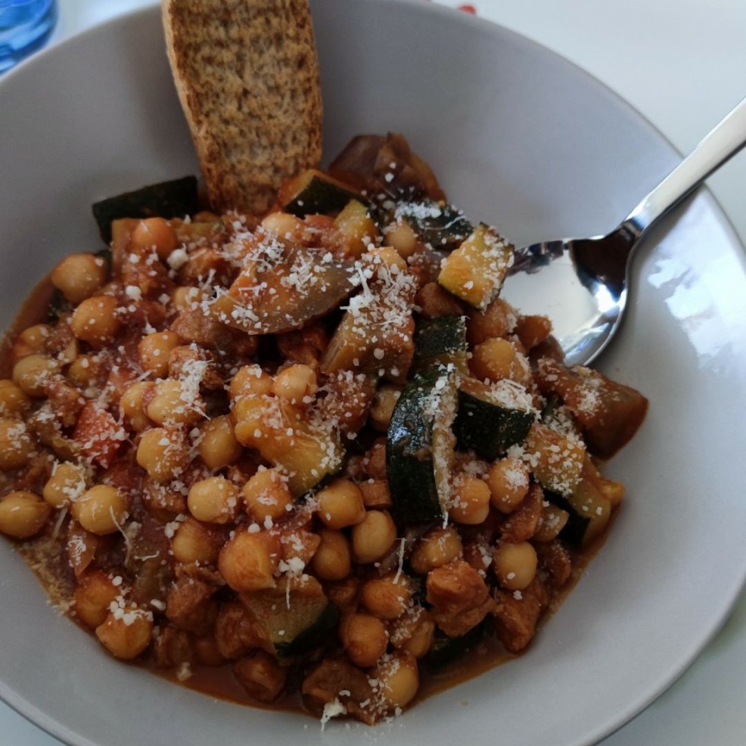 Garbanzos con verduras y soja Paso 3 Garbanzos con verduras y soja Paso 3