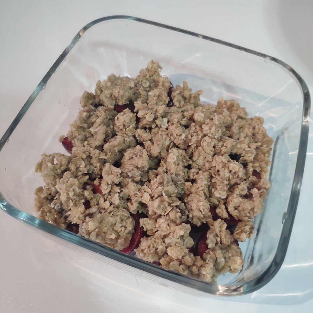 Crumble de cerezas 🍒 Crumble de cerezas 🍒