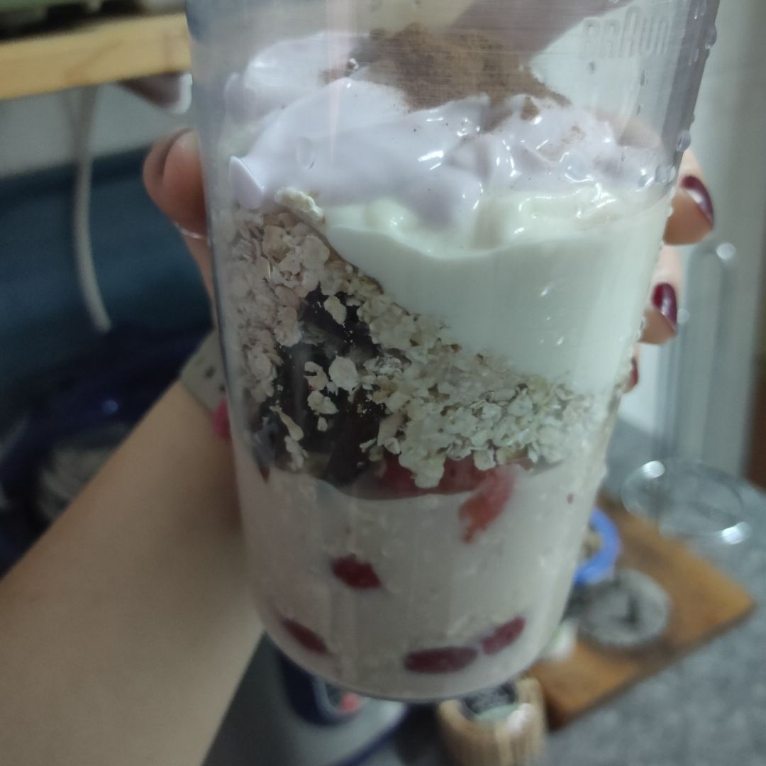 Smoothie de fruta y avena Paso 0 Smoothie de fruta y avena Paso 0
