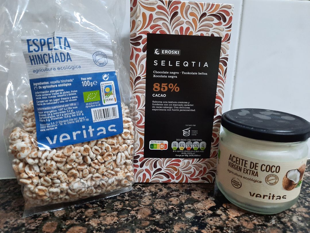 Tortita de espelta y cacao Paso 0 Tortita de espelta y cacao Paso 0