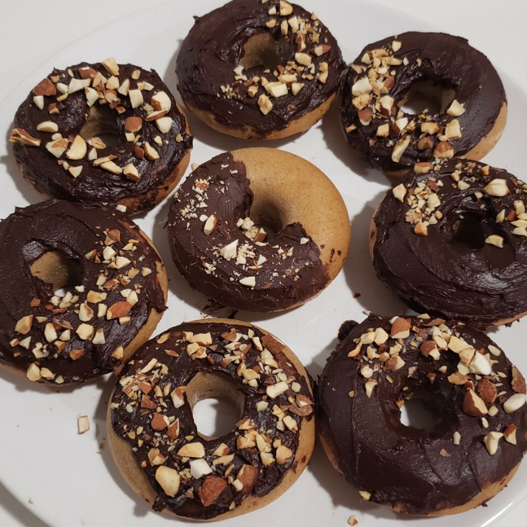 Donut fit de naranja y chocolate 🍊🍫🍩