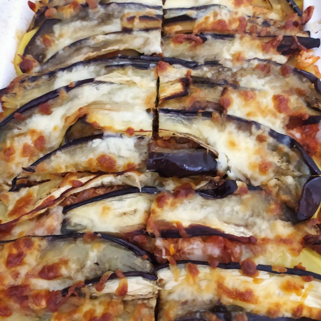 Moussaka de berenjena y patata Moussaka de berenjena y patata