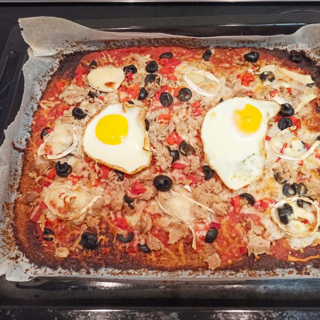 Pizza con base de coliflor 🍕 Pizza con base de coliflor 🍕