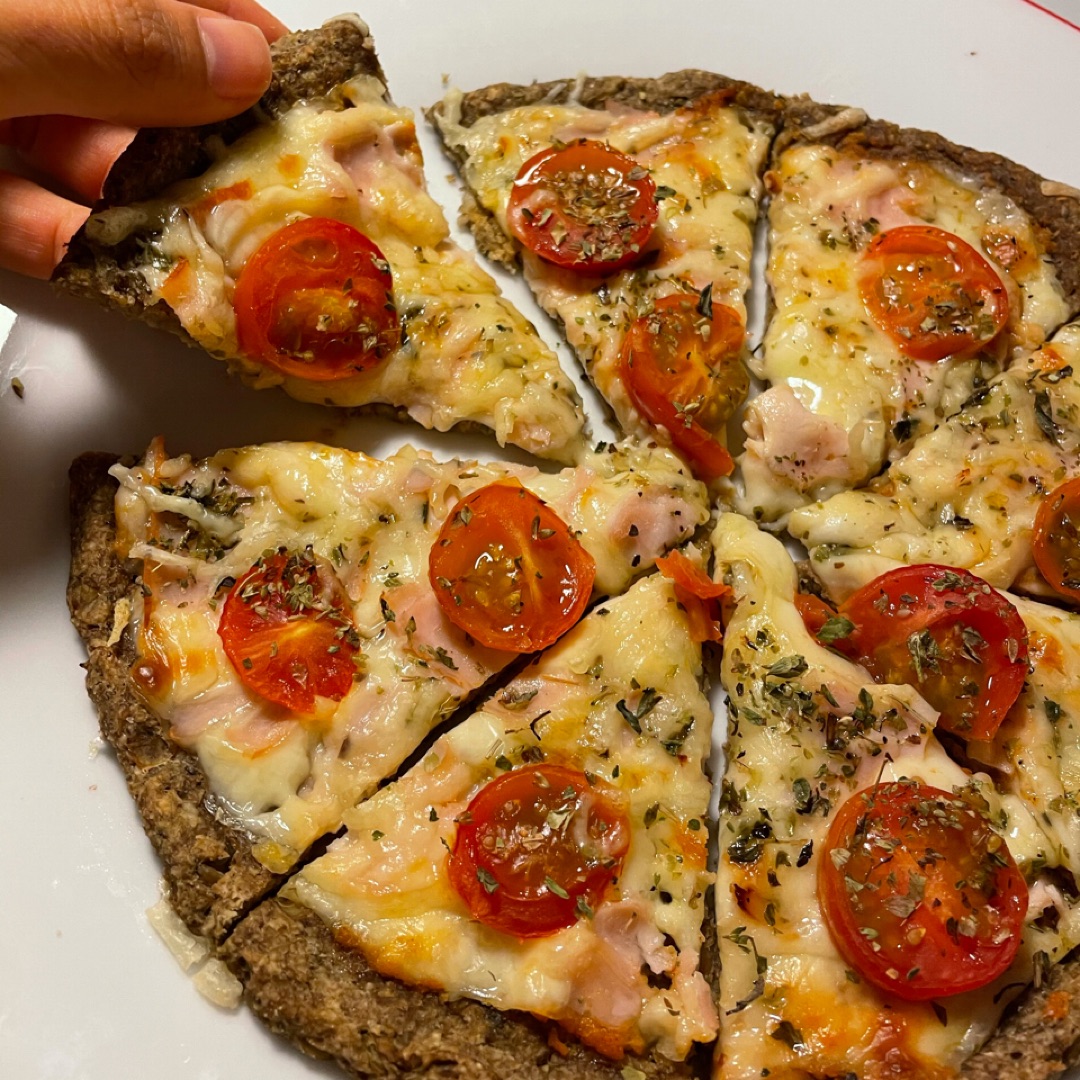 Pizza masa coliflor y avena 