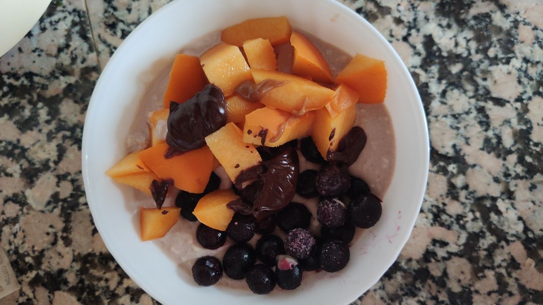 Overnight oats con queso batido Overnight oats con queso batido