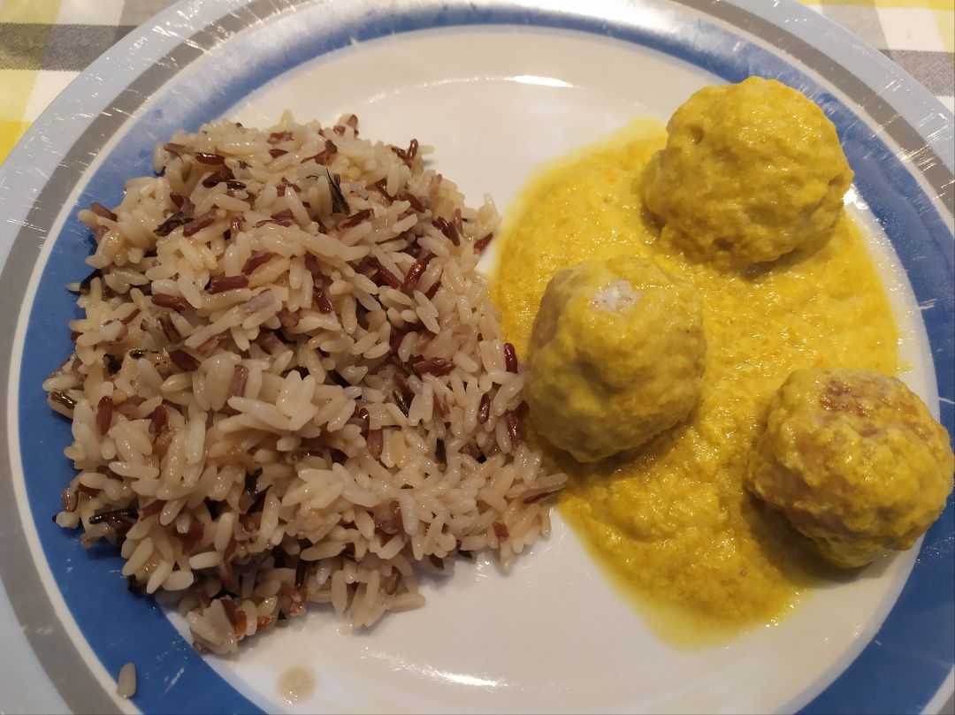 Albóndigas de pavo con arroz salvaje Albóndigas de pavo con arroz salvaje