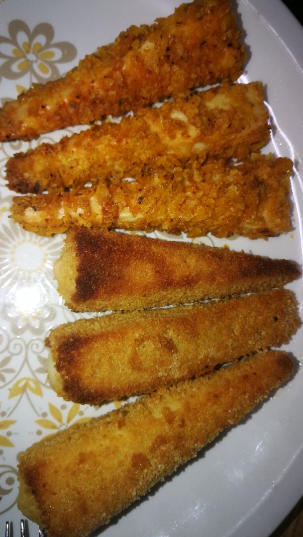 Palitos de queso y pechuga Palitos de queso y pechuga