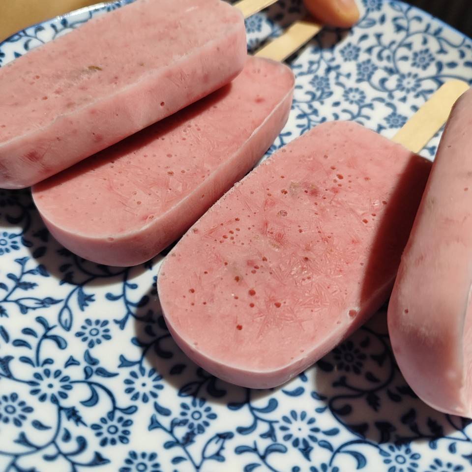 Helados de fresa