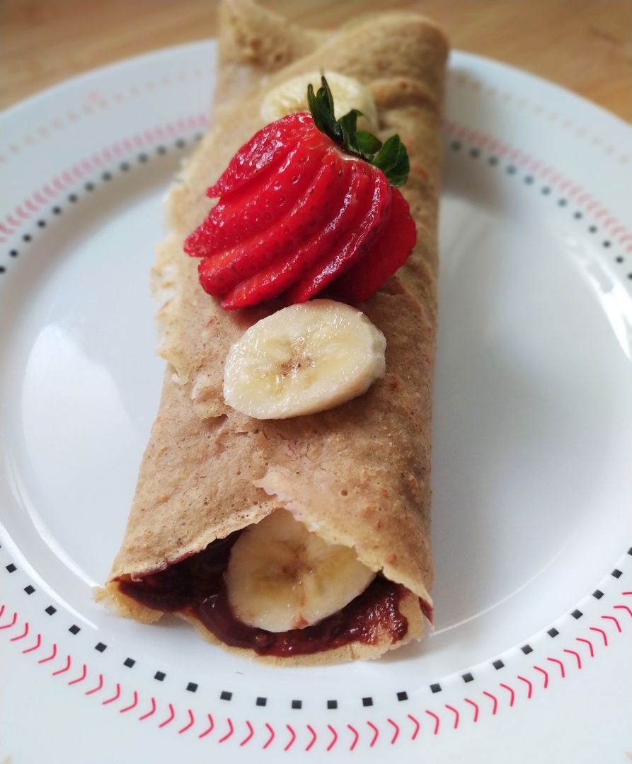 Creps con masa de avena y plátano Creps con masa de avena y plátano