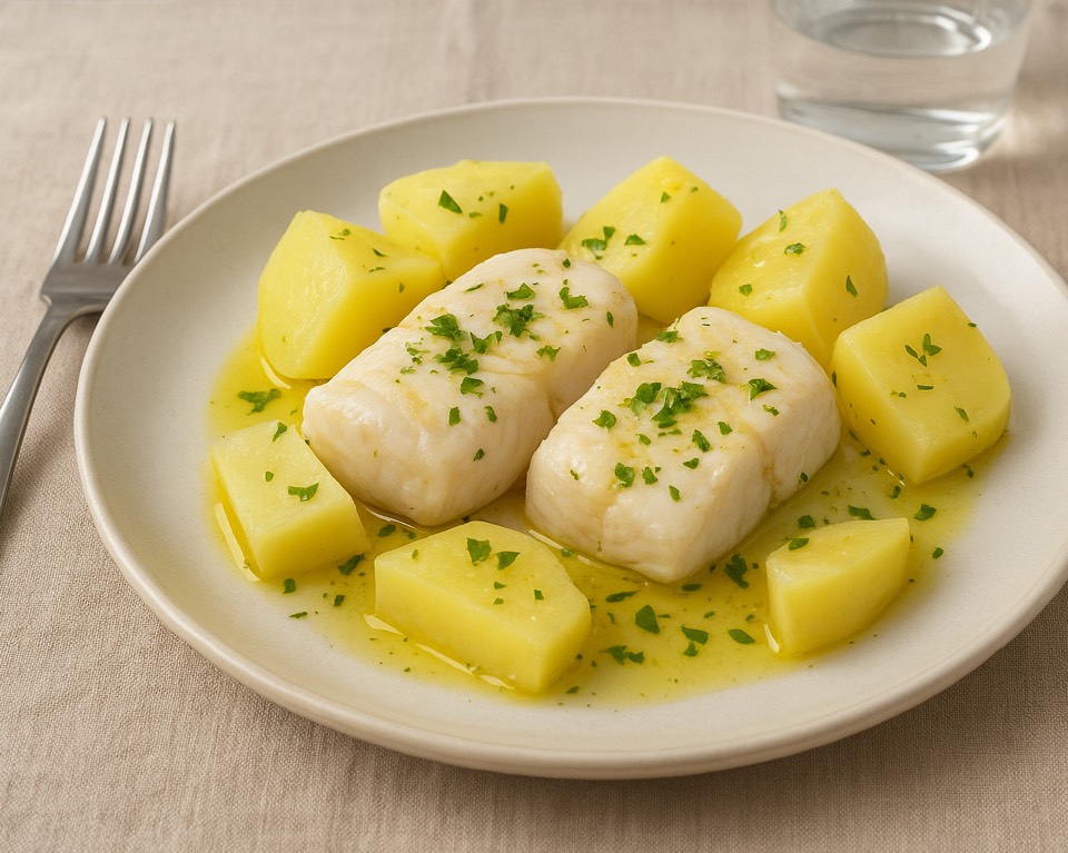 Merluza cocida con patatas Merluza cocida con patatas