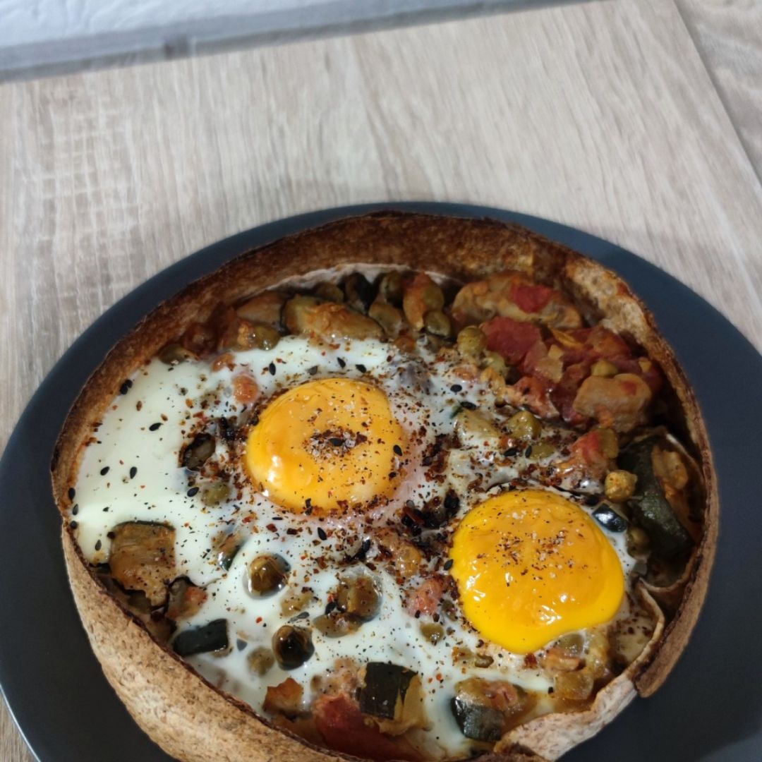 Canastita de verduras y huevo Canastita de verduras y huevo