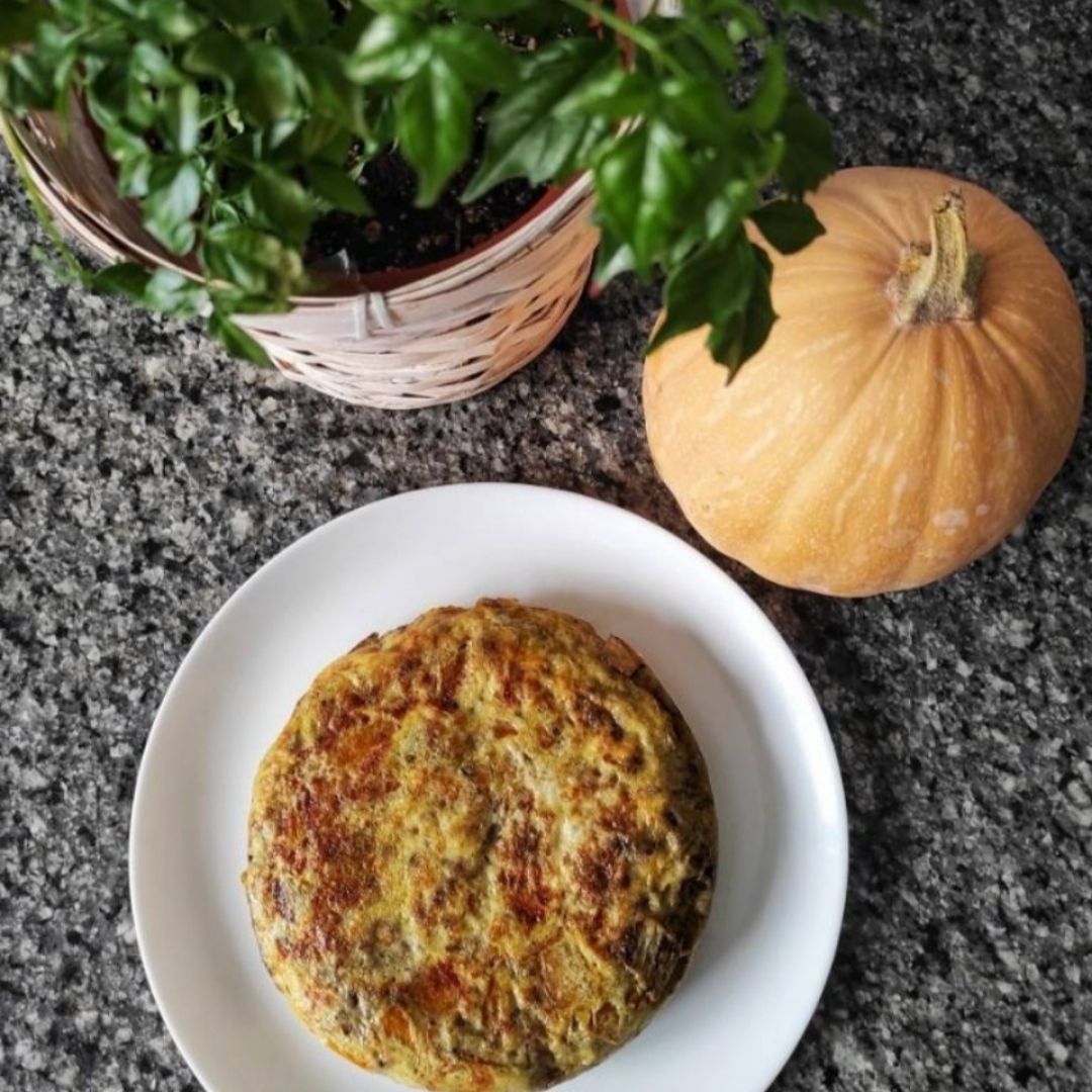 Tortilla de calabaza y berenjena
