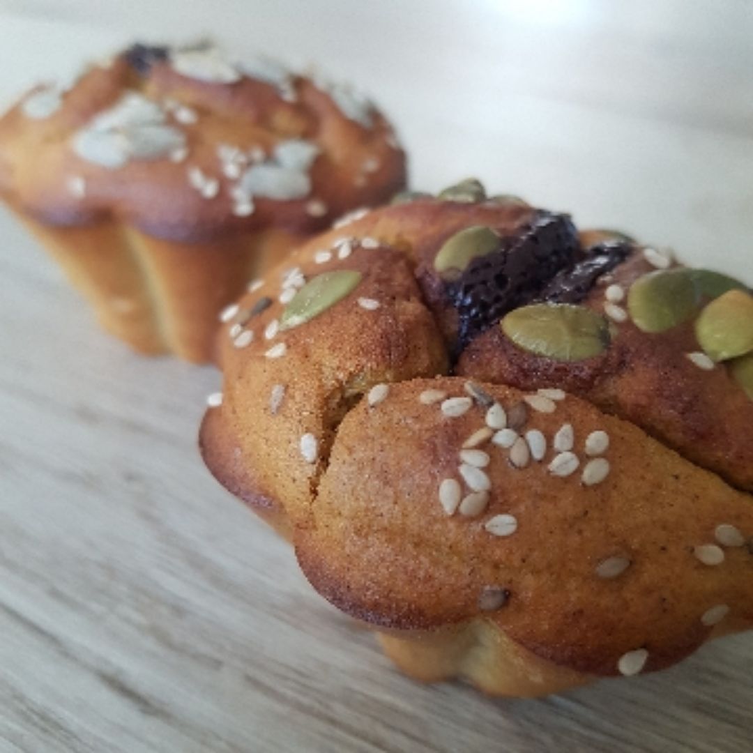 Muffins de mandarina y plátano Muffins de mandarina y plátano
