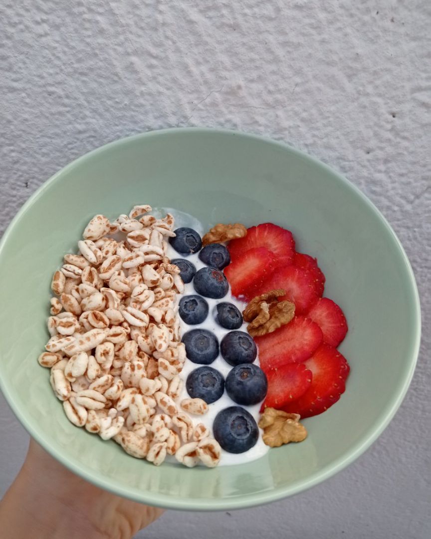 BOWL PROTEICO DE TEMPORADA CON ESPELTA HINCHADA Y NUECES 🍓 BOWL PROTEICO DE TEMPORADA CON ESPELTA HINCHADA Y NUECES 🍓