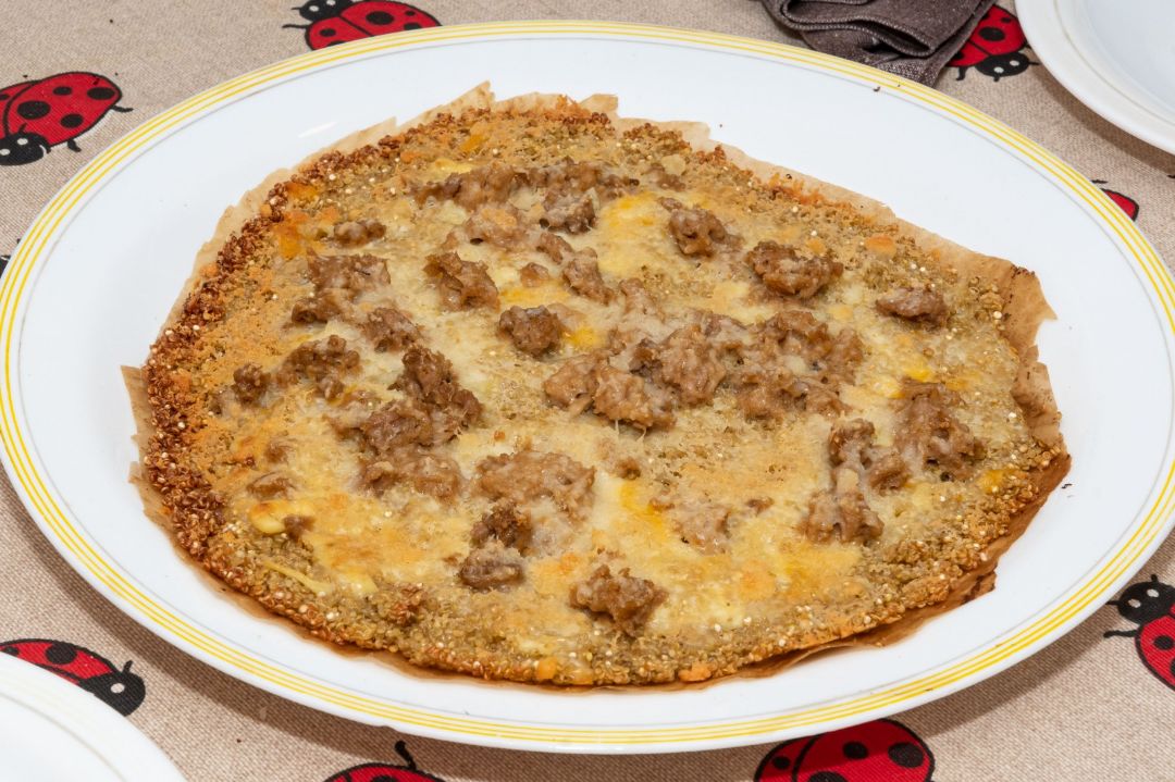 Pizza con base de quinoa Pizza con base de quinoa