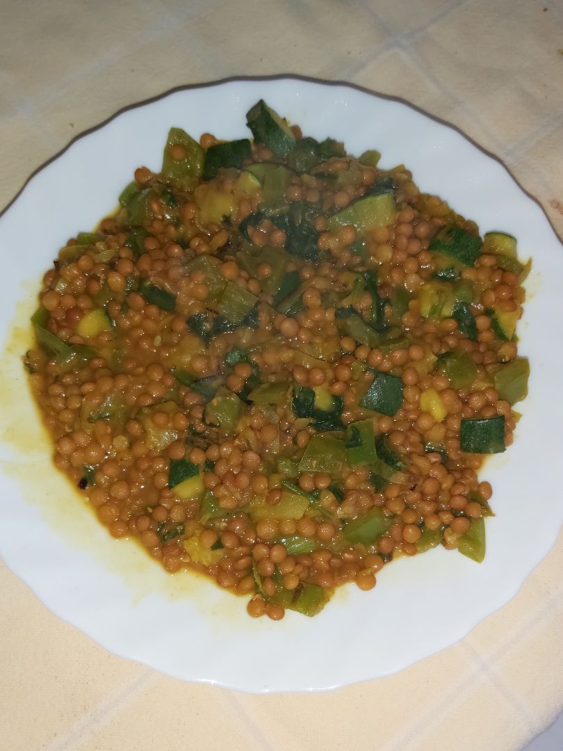 Lentejas con calabacín Lentejas con calabacín