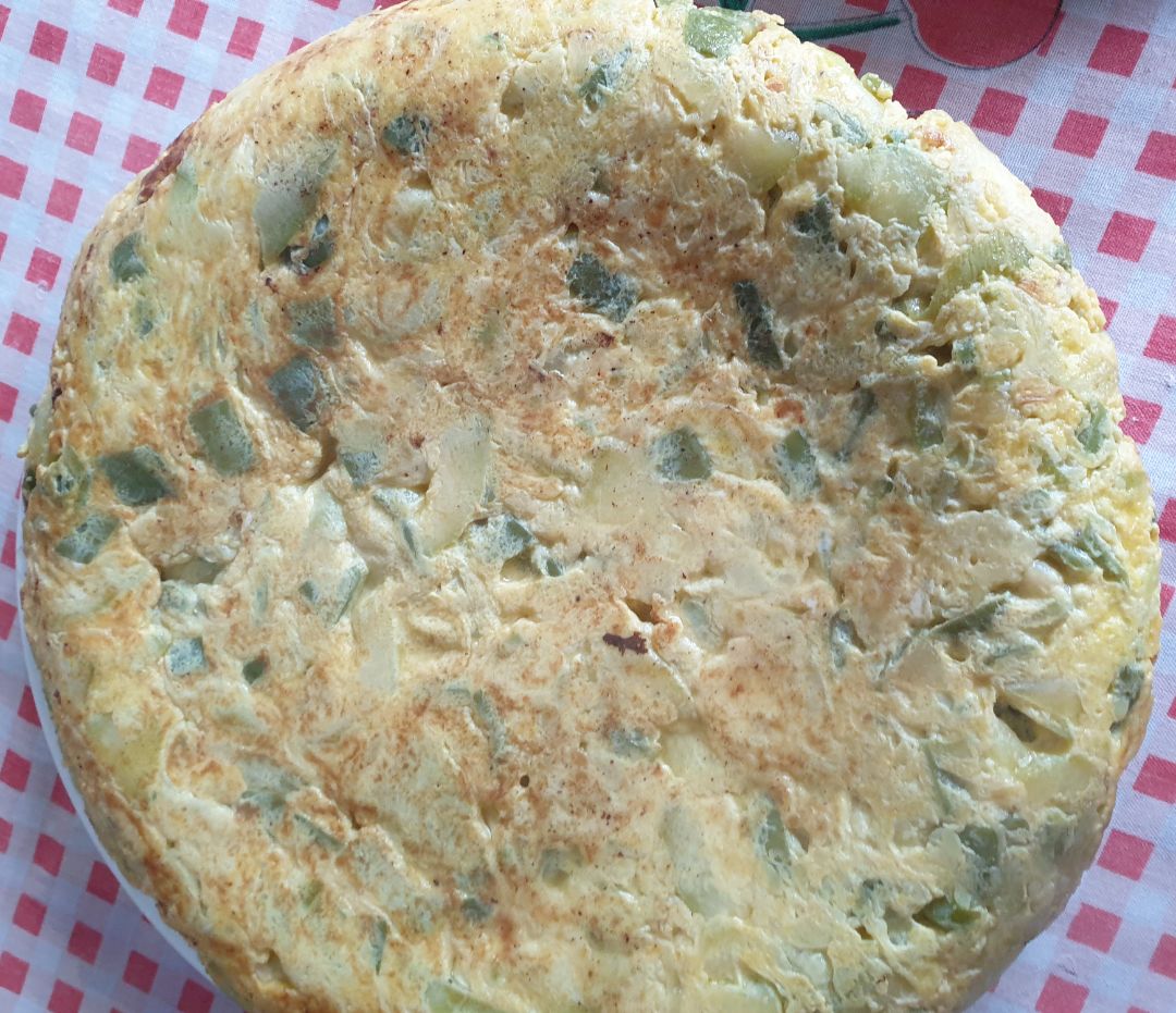Tortilla de calabacín y judías Tortilla de calabacín y judías